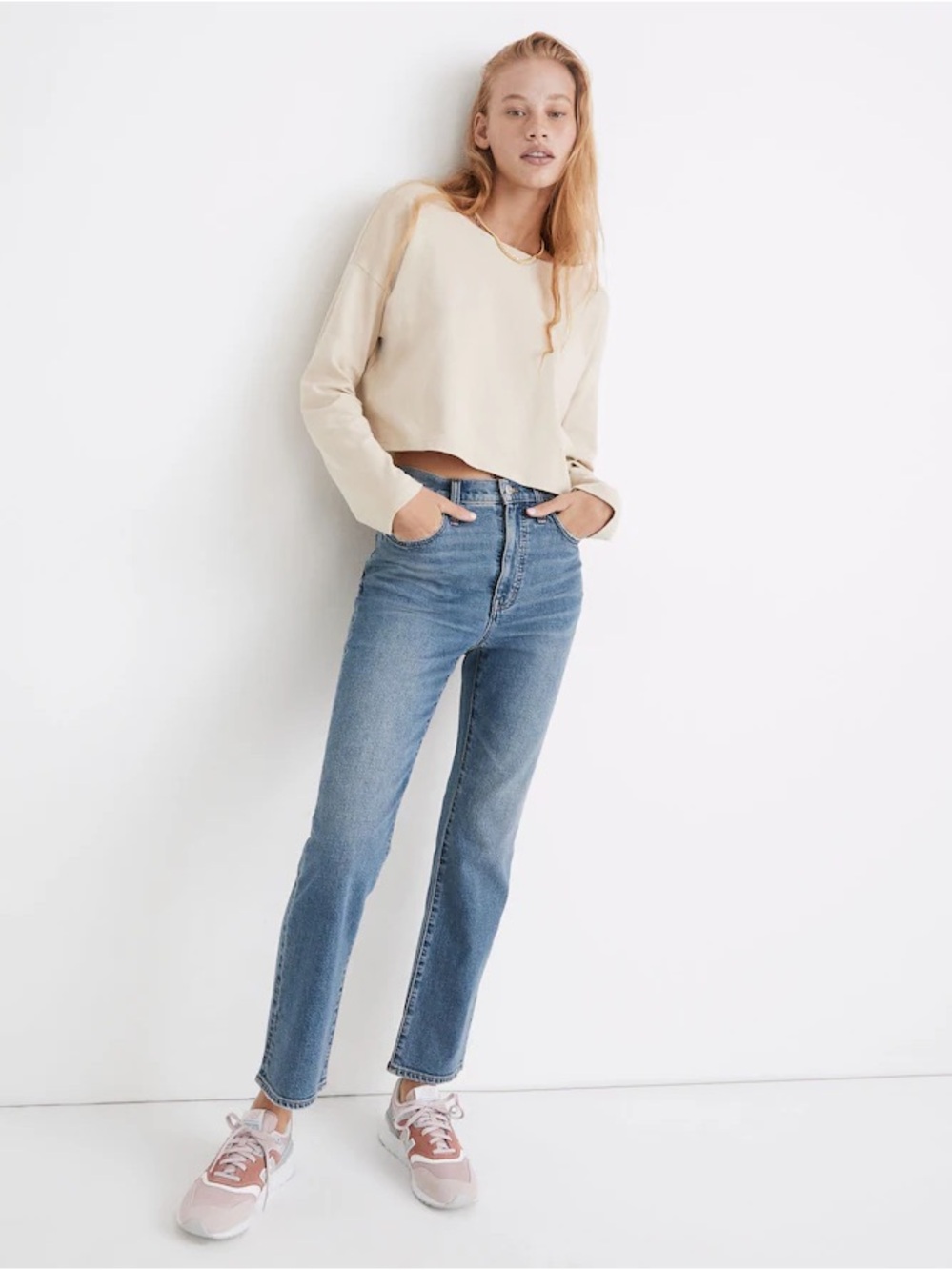 Madewell Slim Demi-Boot Jeans Size 29 Medium Wash Crop